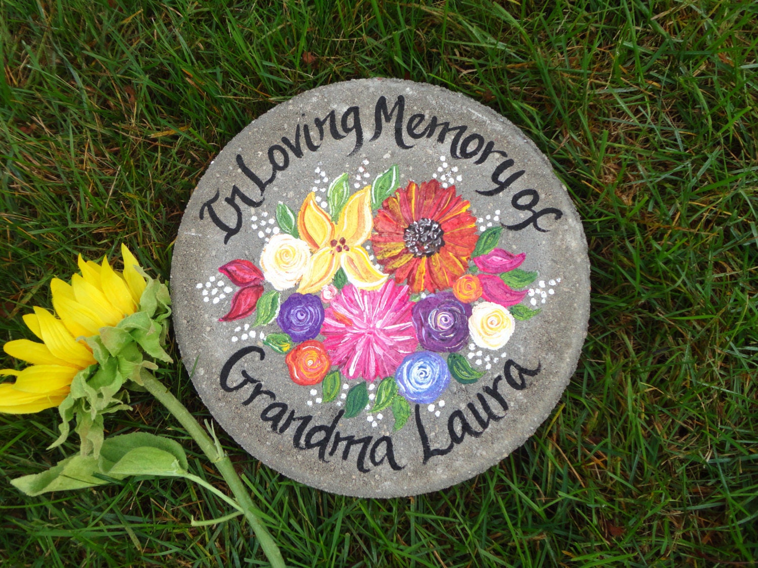 PERSONALZED MEMORIAL Stepping Stone Memorial Gift Garden