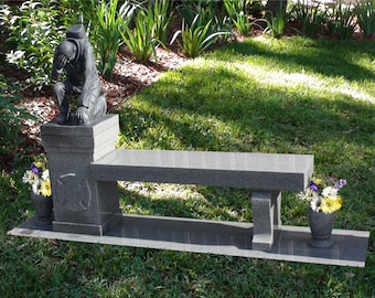 Cremation cemetery bench 4 niche interment