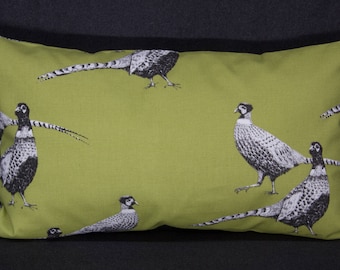 Pillow Case/upholstery with pheasants, fern-Green, 50 x 30 cm