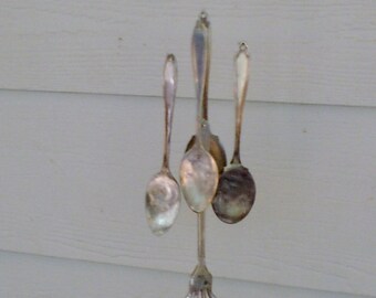 Wind Chimes Metal - recycled silverware windchime - Handmade spoon/fork windchime - sounds gorgeous