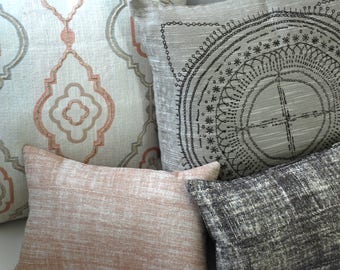 Barkcloth Collection // Accent Pillows Covers // Decorative Pillows for Couch // Throw Pillow Covers