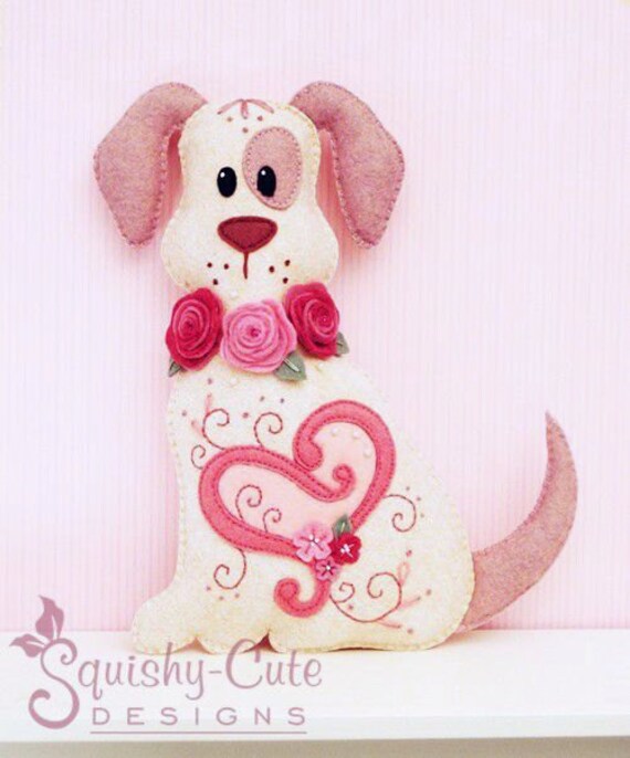 sewing stuffed tutorial animals Stuffed Sewing Dog Plushie Felt Pattern Pattern Animal