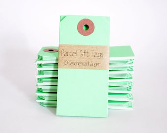 10 Gift Tags Manila - Green