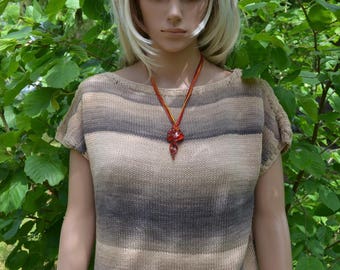 hand knitted cotton top