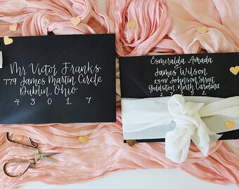 Wedding Envelope Addressing "Beau" Style, Wedding Calligraphy, Event Calligraphy, Envelope Calligraphy, Event Calligraphy