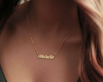 Gothic Name Necklace - Name Choker Necklace - Personalized Choker Necklace - Name Necklace - Valentine's gift- Gothic Choker Necklace-