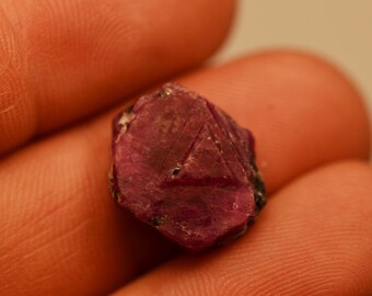 Ruby crystal with Record Keeper surface etchings