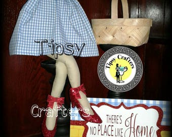 Mini Dorothy Wreath Attachment - Dorothy Doll - Wizard Of Oz Doll - sign/basket not included