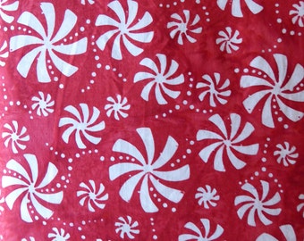 Batik de Bali menthe poivrée Swirlsi ~ tissu de coton par Hoffman de CA., rapide d’expédition MB193