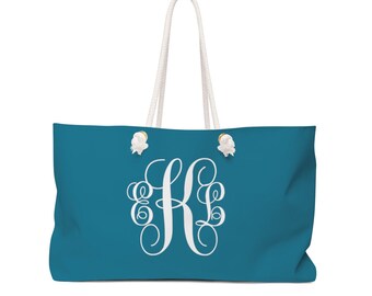 Oversized Weekender Bag, Monogram Bag, Monogram Beach Bag, Personalized bag, Bridesmaid or Bride Bag, Personalized Beach Bag, Custom Bag