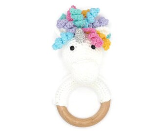 CROCHET PATTERN unicorn rattle (+ free donkey and horse pattern)