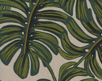 Cotton + Steel - Rifle Paper Co. - Menagerie - CANVAS Monsterra in Natural