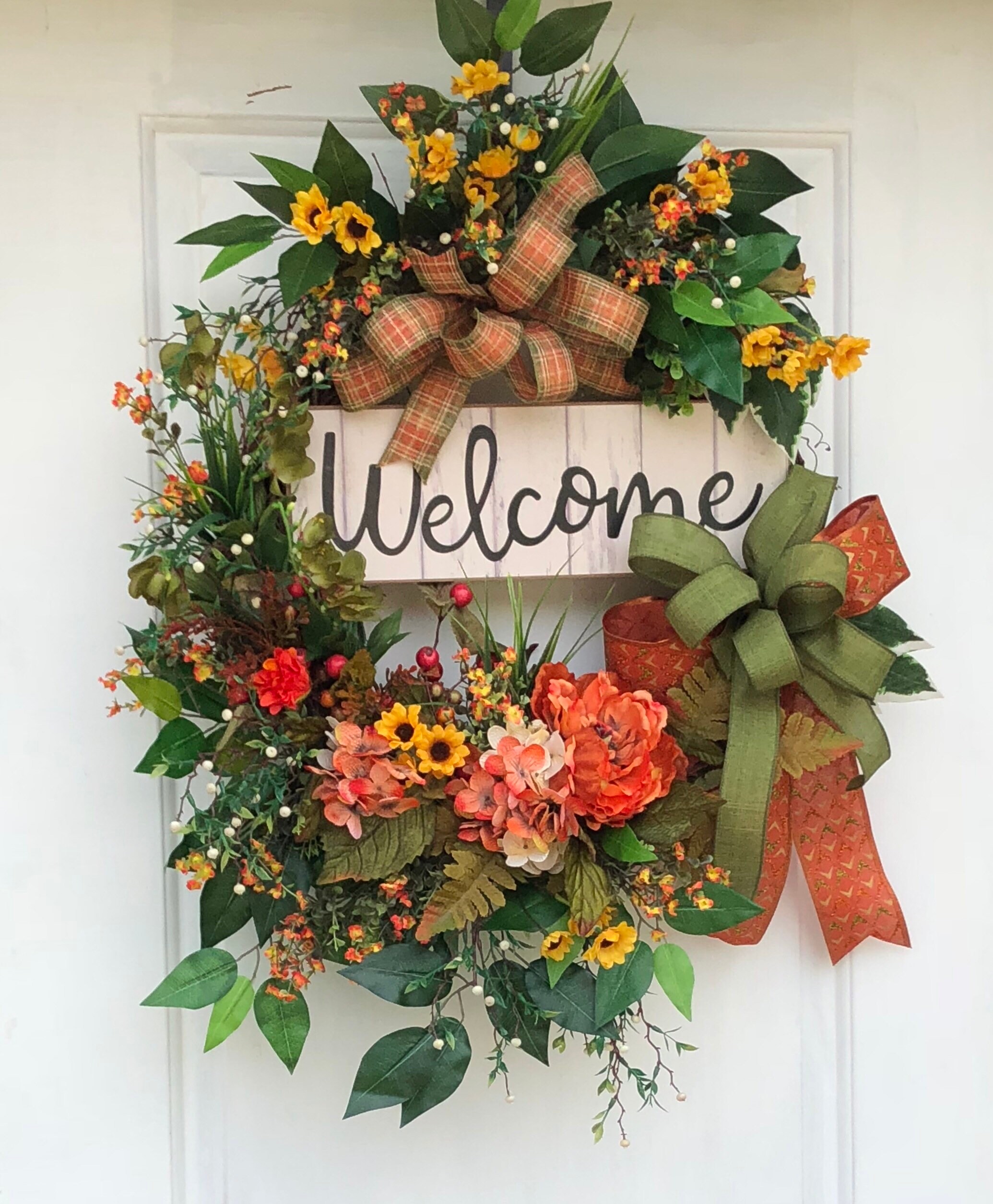 Fall Wreath- Front Door Wreath- Hydrangea Wreath- Grapevine Wreath ...