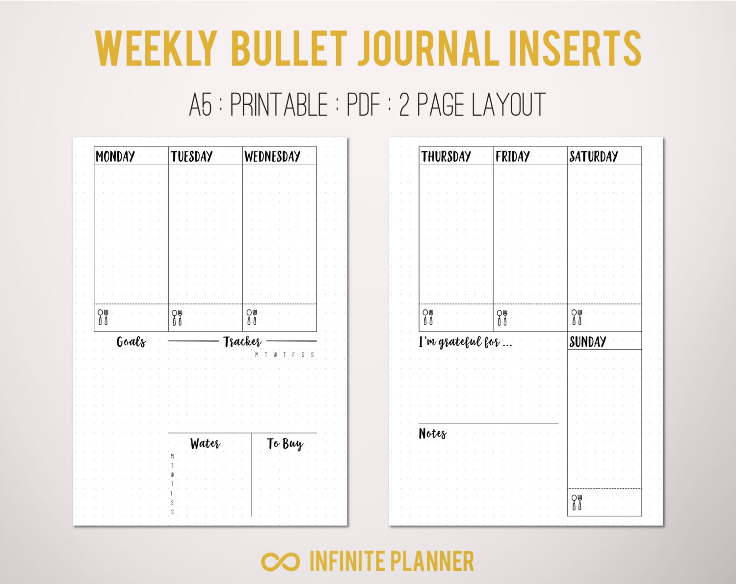 Weekly Bullet Journal Printable Template