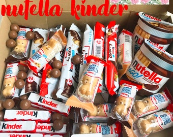 Personalised nutella & kinder sweets Mega box - chocolate birthday gift set