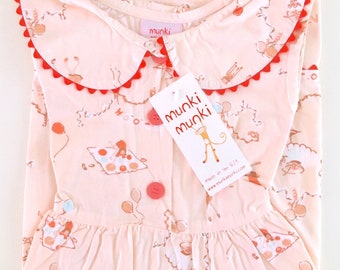 Munki Munki Birthday Party Dress - Girl's Size 5 - Old Stock New With Tags - No Longer in Production Rare!