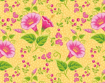Primavera Main in Tangerine Cotton Fabric by Patty Young for Riley Blake