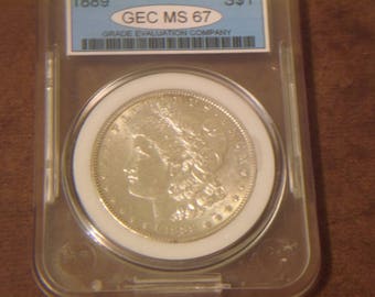MS67 1889 P Morgan Silver Dollar