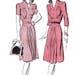 Advance 2804 Sewing Pattern 1940s Vintage Depression Era Afternoon Tea Dress Fitted Bodice Pleated Skirt Size 18 Bust 36