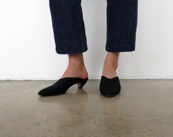 Minimalist Walter Steiger Mules Slides Black Size 6.5 / 7 / 7.5