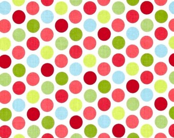 Fabric patchwork polka dot Santa express by Riley Blake