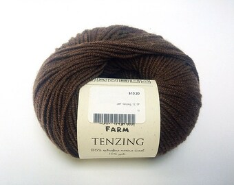 Brown wool yarn - destash - wool yarn - Free shipping