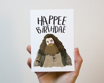 Hagrid Birthday Card | Harry Potter Card | Birthday Card