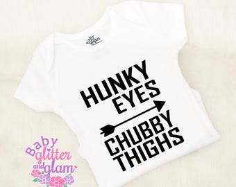 Boy Chubby Thighs, Hunky Eyes Chubby Thighs, Boy Camping, Happy Camper, Baby Boy Shirt, Newborn Boy Gift, Baby Shower Gift, Baby Funny