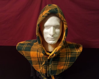 Green & Yellow Plaid Hoodacho
