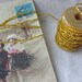 Gold Tinsel Glitter Twine, 3 yards German Tinsel Trim, Wrapped Up Pretty, Ready for Giving or to Keep, Christmas Gifts, Wrapping, Ornaments