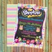 Shopkins Inspired Personalized Birthday Invitations (Printed)