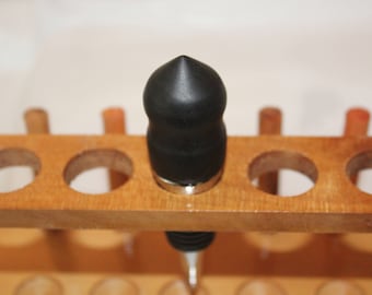 Ebony woodturning bottle stopper