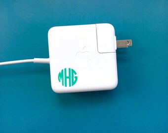 Monogram for MacBook Charger | Monogram for Computer Charger | MacBook Charger | Monogram Decal | Monogram | Decal
