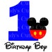 First Birthday Mr. Mouse Buttons 1 one Cut File Cuttable, dxf, eps, png, jpeg, svg, silhouette, circuit, like mickey