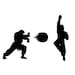 Street Fighter 2 Vinyl Stickers. Ryu and the famous wave punch. Ken doing the famous dragon punch. Retro gaming for your bumper or windows