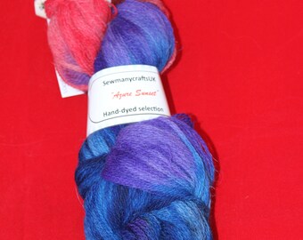 Azure Sunset, 100% wool yarn in 4 ply weight