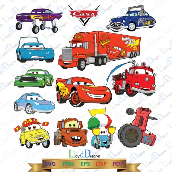 Pixar Cars SVG