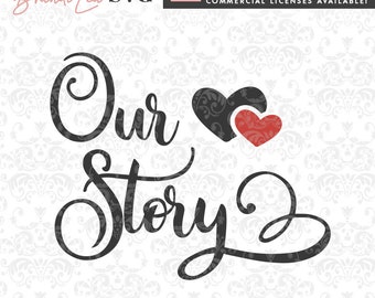 Love Story SVG Beautiful Favorite Heart Husband Wife Letters