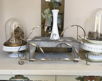 Vintage Set Of White Metal Architectural Salvage Pieces