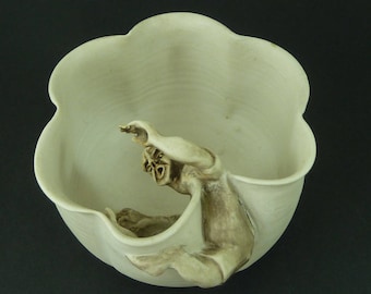 Struggling Potter Bowl Alan & Ruth Barrett-Danes Porcelain Studio Pottery Sculpture