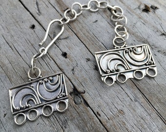 Sterling Silver Mulit Strand Clasp Sterling Silver Four Strand Clasp Sterling Silver Jewelry Supply