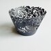 12 pcs Beautiful Black Damask Wedding Filigree Cupcake Liners Liner Baking Cup Cupcake Wrapper Wrappers