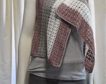 Short Striped Shell Vest