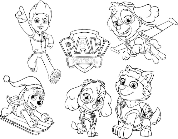 Items similar to Paw Patrol outline - Cutting Files and ...