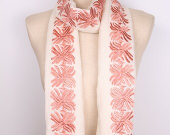 Silk Scarf with Embroidery