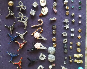 59 pair of vintage stud earrings
