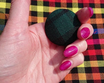 Tartan Wool Brooch Pin Customise D I Y