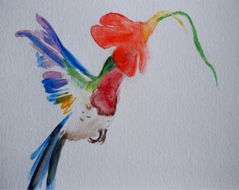Original Hummingbird Watercolour