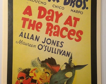 A Day at the Races Marx Brothers Vintage Movie Poster Print Reproduction
