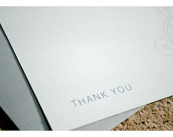 Flat Note Thank You Stationery Set with Gears